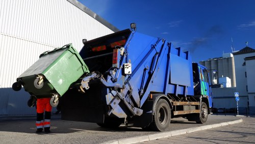 Cranford skip hire vehicle outside a terraced house