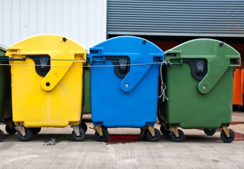 Cranford Skip Hire service vehicles on-site